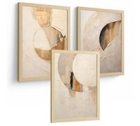 Nacnic Set De 3 Laminas Decorativas Formas Abstractas Florales Cuadros Salon Modernos - Posters Decorativos Azules Verdes Decoración Dormitorios Cocina Baño A3 Sin Marco