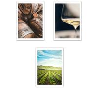Nacnic Set de 3 Pósters de Viñedo Italiano Impresión Ilustración Arte de Pared Decoración en Estilo Fotográfico Moderno para Cocina, Bodega, Bar, Despensa, Comedor, Restaurante A3 Sin Marco