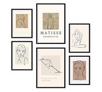 Nacnic Set de 6 posters Belleza. Colección de láminas con estética collage para la decoración de interiores. Tamaños A3 y A4. Sin marco.