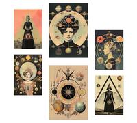 Nacnic Set De 6 Pósters Collage Surrealista Estilo Esoterico Mistico Beige Y Negro Ilustración De Diseño Para Decorar Las Paredes Del Hogar Habitaciones A3 Y A4 Sin Marco