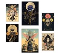 Nacnic Set De 6 Pósters Collage Surrealista Estilo Esoterico Mistico Floral Ilustración De Diseño Para Decorar Las Paredes Del Hogar Habitaciones A3 Y A4 Sin Marco