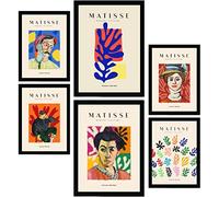 Nacnic Set de 6 Posters de Henri Matisse. Retratos. Láminas de Fauvismo y Arte Abstracto para el Diseño y Decoración de Interiores. Tamaños A3 & A4, sin marcos.