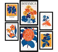 Nacnic Set de 6 Posters Florales. La Vida en Naranja. Láminas de Naturaleza y Botánica para el Diseño y Decoración de Interiores. Tamaños A3 & A4, sin Marcos.