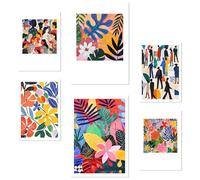 Nacnic Set De 6 Pósters Matisse Inspiración Colorida Ilustración De Diseño Para Decorar Las Paredes Del Hogar Habitaciones A3 Y A4 Sin Marco