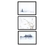 Nacnic Set de tres láminas Noviembre, nieve y nordico. Láminas estilo nórdico para enmarcarTamaño A4