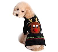 NACOCO Rudolph - Suéter para Mascotas, diseño de Reno, Color Rojo