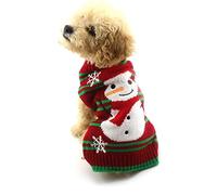 NACOCO Suéteres de Nieve para Perro, suéteres de muñeco de Nieve, suéteres para Perro, Navidad, suéter para Mascotas, Ropa para Perros pequeños y Gatos (El Hombre de Nieve, 2XS)