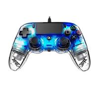 Nacon - Compact Mando con licencia Oficial Sony para PS4 y PC, Gaming Controller con Cable - Azul Retroiluminado