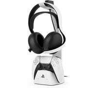 Nacon Estación de Carga para PS5 | Auriculares PULSE Elite | Licencia Oficial PlayStation | Compatible con DualSense Edge | 2 Cables USB-A a USB-C Incluidos | Blanco