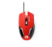 Nacon GM-105 - Ratón Gaming (óptico, usb, 2400 DPI, 6 botones, USB Plug and Play) rojo