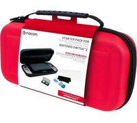 Nacon Pack de 3 Piezas Switch 2 | 1 Bolsa Dura | 1 Protector de Pantalla | Caja de Almacenamiento de Juegos (roja)