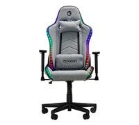 Nacon Pro RGB Silla Gaming Gris | Ergonómica, Iluminación RGB, Almohadilla Lumbar y Reposacabezas, Reclinable, Reposabrazos y Altura Ajustables Ruedas de 65mm