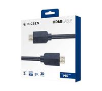 Nacon PS5HDMICABLE3M - Cable Trenzado HDMI 2.1 3 m para PS5 | Cable blindado y trenzado compatible con TV con resolución de hasta 8K y 120 fps.