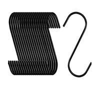 NACTECH 20pcs Ganchos Colgantes en Forma de S 9.3cm Gancho de Cocina para Colgar Cacerolas y Ollas Metal Ganchos de Baño Toallas Suspender Abrigo Utensilios Oficina Lámparas Garaje