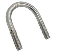 NACX Pernos en U redondos M10, M10 x 43 mm x 73 mm, perno de abrazadera en U de acero inoxidable 304, 3 piezas