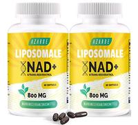 NAD+ liposomal y Trans-Resveratrol 800mg cápsulas blandas, alternativa al NMN más eficiente que el NMN, alta absorción, suplemento real de NAD+ para la reparación celular (60 unidad (Paquete de 2))