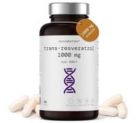 NAD Resveratrol puro 1000 mg | NAD Resveratol | NAD+ | Trans Resveratrol puro 1000 mg | Antiedad, Bienestar Cognitivo, Vitalidad Celular y Activador de Sirtuinas | 60 Cápsulas Veganas