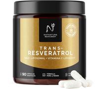 NAD Resveratrol Puro con Trans-Resveratrol y NAD+ Liposomal | Vitamina C Liposomal, Coenzima Q10, L-Glutatión, Espermidina, Betaína y Niacina | 3 Meses · 90 Cáps. Veganas | Natnatura