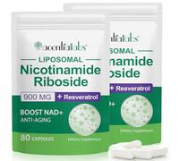 Nad+ Suplemento Dietético Apoya Antienvejecimiento Y Mejora La Inmunidad, 900 Mg Nad+ Resveratrol Suplemento Dietético, Suplemento Nad+ para la reparación celular, envejecimiento saludable, 160 unidad