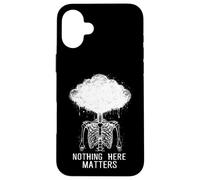 Nada Aquí Importa Esqueleto Alt Grunge Gótico EMO Carcasa para iPhone 16 Plus