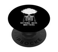Nada Aquí Importa Esqueleto Alt Grunge Gótico EMO PopSockets PopGrip Adhesivo