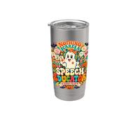 Nada asusta a un profesor de oratoria SLP divertido para Halloween Vaso térmico de acero inoxidable de doble pared