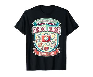 Nada Asusta a una Enfermera Escolar Que iguala el RN de atención médica Camiseta