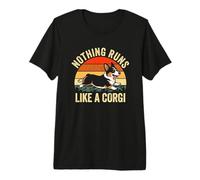 Nada Corre como Un Corgi Divertido Corgi Mamá Corgi Papá Lindo Corgi Camiseta Premium