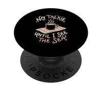 Nada de Radio hasta Que vea a The Sea Coffee Beber Beach Goer PopSockets PopGrip Adhesivo