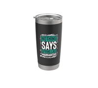 Nada dice primavera como Margaritas Fun Spring Lover Vaso térmico de acero inoxidable de doble pared
