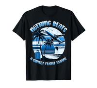 NADA ENCIMA UN VUELO TROPICAL A LA HORA DE LA PUESTA DE SOL Camiseta