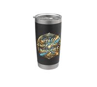 Nada es imposible con Dios Lucas 1:37 Vaso térmico de acero inoxidable de doble pared