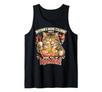 Nada es más calmin' Que un tazón Lleno de Ramen Divertido Gato Camiseta sin Mangas
