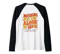 Nada más Que la Sangre de Jesús Redención Perdón Gracia Camiseta Manga Raglan