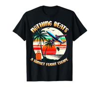 NADA MEJOR A UN ESCAPE DE VUELO AL PUESTO DE SOL - VIBE DE VIAJE RETRO Camiseta