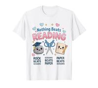 Nada Mejor Que Leer Piedra, Papel y Tijeras, Divertido Amante de los Libros Camiseta