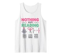 Nada Mejor Que Leer Piedra, Papel y Tijeras, Divertido Amante de los Libros Camiseta sin Mangas