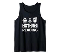 Nada Mejor Que Leer Piedra, Papel y Tijeras, Divertido Amante de los Libros Camiseta sin Mangas