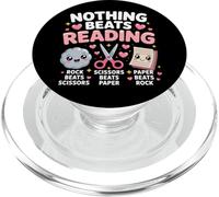 Nada Mejor Que Leer Piedra, Papel y Tijeras, Divertido Amante de los Libros PopSockets PopGrip para MagSafe
