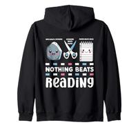 Nada Mejor Que Leer Piedra, Papel y Tijeras, Divertido Amante de los Libros Sudadera con Capucha