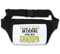 Nada mejor que una noche pasada con el abuelo Día del Padre con eslogan riñonera, color blanco, White, Talla única