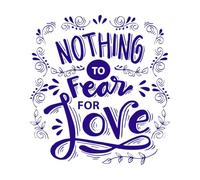 nada miedo Pegatinas de pared 67.2x72cm Personalización personalizada Azul oscuro