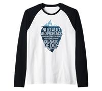 Nada Nos separará del Amor de Dios Romanos 8:39 Iceberg Camiseta Manga Raglan