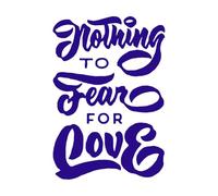 Nada que temer Pegatinas de pared de vinilo 36x52.5cm Personalización personalizada Azul oscuro