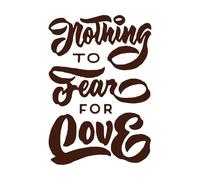 Nada que temer Pegatinas de pared de vinilo 50.4x73.5cm Removible sin dejar pegamento Café