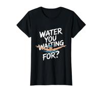 Nadador - Agua Que Esperas Camiseta gráfica económica, Mujer, Negro, XL