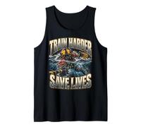 Nadador De Rescate Train Harder Save Lives Camiseta sin Mangas