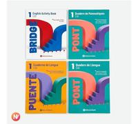 Nadal Edarca - Pack reforç 1r Secundària / ESO | 4 quaderns de repàs: Valencià, Castellà, Matemàtiques, Anglés | Estiu Vacances | 12-13 anys