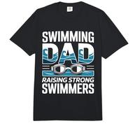 Nadando Papá Criando Nadadores Fuertes Equipo de Natación Padre Comfort Colors Adult Heavyweight T-Shirt