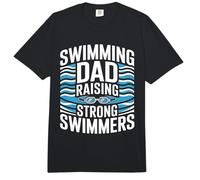 Nadando Papá Criando Nadadores Fuertes Equipo de Natación Padre Comfort Colors Adult Heavyweight T-Shirt